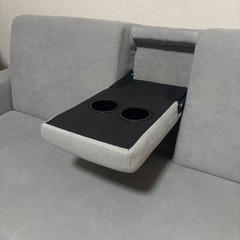 ソファ 3人掛け ソファーベッド 引き出し収納・コップホルダー付きの画像