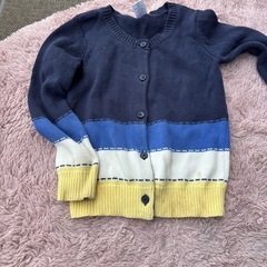 ジンボリー♪ニット＆スカートセット　シミあり　150.140 青　ブルーの画像