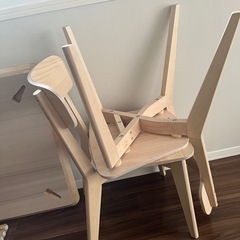 【引き取り限定】IKEAダイニングテーブル+チェア2脚の画像