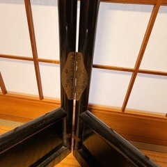 和モダン装飾 衣紋掛け 漆塗り 鶴絵 着付け・インテリアに！の画像