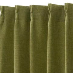 ニトリ グリーン カーテン  2枚セットの画像