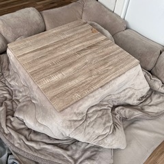 コタツ コーナーソファ 絨毯の画像