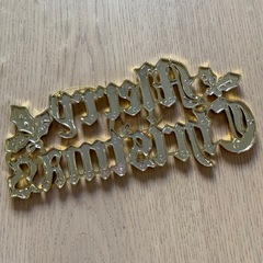 金のクリスマスプレートの画像