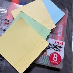 工作セット まとめ売り／未使用品あり／画用紙・色画用紙・マーカー・配線などの画像