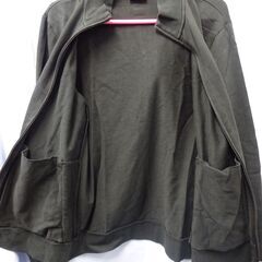 ( E-101 )EMPORIO ARMANI エンポリオアルマーニ ジップアップ トレーナー スウェット ブラック 黒 中古の画像