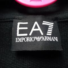 ( E-101 )EMPORIO ARMANI エンポリオアルマーニ ジップアップ トレーナー スウェット ブラック 黒 中古の画像