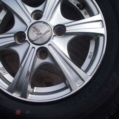 社外アルミホイール＆軽バン/LTトラックタイヤ　４本セット！！　145R12　6PR　LTの画像