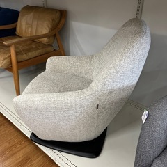 1人掛けソファー sofit QH-7345 使用感有り ファブリック 程度B ホワイト【取りに来れる方限定】の画像