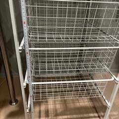 IKEA イケア　収納　3段　ホワイトの画像