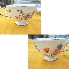 未使用品 ウェッジウッド タフェッタフラワー ティーカップ＆ソーサー 口径10cm 花柄 WEDGWOOD 札幌 西岡店の画像