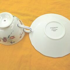 未使用品 ウェッジウッド タフェッタフラワー ティーカップ＆ソーサー 口径10cm 花柄 WEDGWOOD 札幌 西岡店の画像