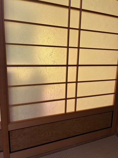 【大型建具開口幅189cm】引き違い戸2枚組　ガラス　和紙風　古民家再生　DIY　