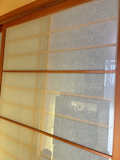 【大型建具開口幅189cm】引き違い戸2枚組　ガラス　和紙風　古民家再生　DIY　