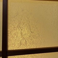 【大型建具開口幅189cm】引き違い戸2枚組　ガラス　和紙風　古民家再生　DIY　の画像