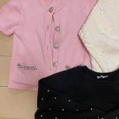 ZARA トレーナー　ビジュー　ニットトップスの画像