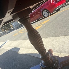 ダイニングテーブル　木製円卓　直径90  配達可能の画像