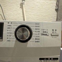 美品 洗濯機 Aquaドラム式洗濯機 美品 AQW-F8N-Wの画像