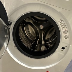 美品 洗濯機 Aquaドラム式洗濯機 美品 AQW-F8N-Wの画像