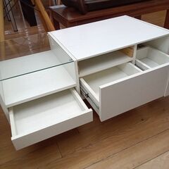 ★リユースのサカイつくば店★TK7612  ドレッサーテーブル ホワイト H37×D44×W94 クリーニング済みの画像
