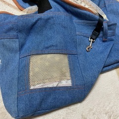 ドッグスリング　ジーンズ　カバン　デニム　犬猫　抱っこ紐の画像