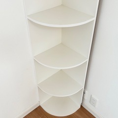 コーナーラック ホワイト 高さ180cm 棚 7段の画像