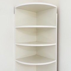 コーナーラック ホワイト 高さ180cm 棚 7段の画像