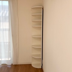 コーナーラック ホワイト 高さ180cm 棚 7段の画像