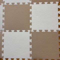 ジョイントマット５６枚（カフェラテ×ホワイト）の画像