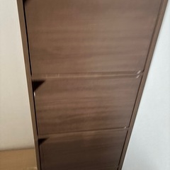 5段  ブラウン 扉付き 収納棚の画像