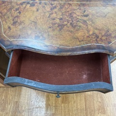 アンティークキャビネット 程度B ブラウン 花柄【取りに来れる方限定】の画像