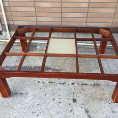 JM20515S)こたつ机 昭和レトロ 脚部分は取り外し可 幅：約106cm 高さ：約36cm  奥行：約76cm 中古品【取りに来られる方限定】の画像