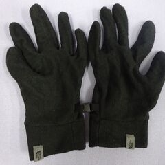 ( E-102 )THE NORTH FACE ザ ノースフェイス 手袋 レディース フリース グローブ ブラック 黒 中古の画像