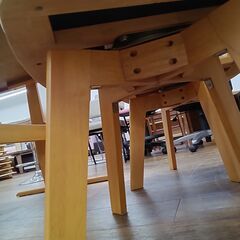 ★リユースのサカイ水戸店★ダイニング4点セットナチュラルH70×D80×W135クリーニング済みMT6611の画像