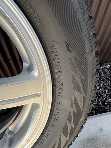 スタッドレスタイヤ＆ホイール4本セット　155/65 R14 軽自動車に最適！