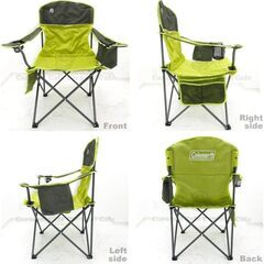 coleman　コールマン　QUAD CHAIR　チェア　クーラーバッグポケット・サイドポケット・ドリンクホルダー・専用収納袋付　２setの画像