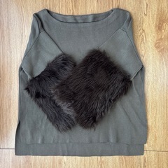 SENCE OF PLACE フェザー付きニットの画像