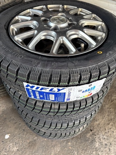 履き替えコミ！新品スタッドレス155/65R13+中古アルミ４本セット