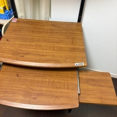 【格安✨美品】パソコン机  引き出し付き スライド ブラウン 棚 の画像