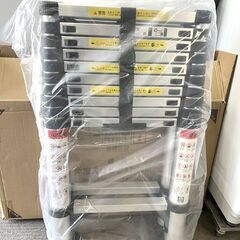 ☆未使用 ONE STEP アルミ製 伸縮式 脚立 はしご 3.2×3.2M(11段+11段) 折りたたみ 安全ロック 梯子 ☆札幌市 白石店 の画像