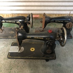 ミシン　3台　ジャノメ　HITACHI  SEIKOSHYA 昭和レトロ　アンティークの画像