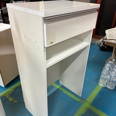 白いレンジ台　ゴミストッカーにも　（商品番号14888）の画像