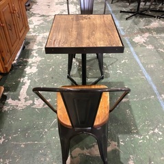 2人がけダイニングセット　アイアンウッドの画像