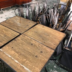 2人がけダイニングセット　アイアンウッドの画像