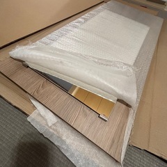 鏡付きパネル　鏡　大型ミラー　壁掛けミラーの画像