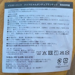 非売品！イエローハット ハットにゃんのポンチョブランケットの画像