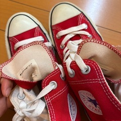 コンバース23.5センチ　赤の画像