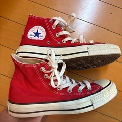 コンバース23.5センチ　赤の画像