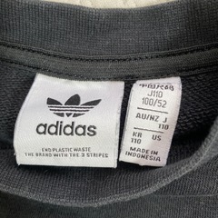 100cm〜110cm  adidas スウェット上下  黒 の画像