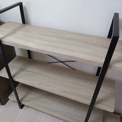 LOWYA オープンシェルフ 3段 ナチュラルの画像