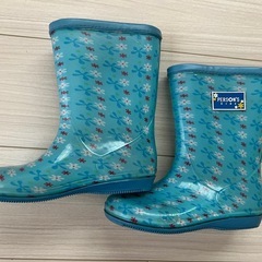 花柄レインブーツ 20cm 長靴の画像